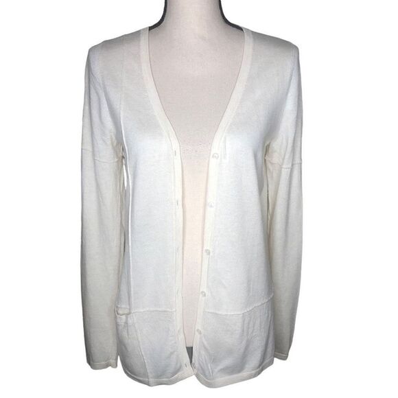 Toad & Co Soft Oatmeal Wool Blend Lagenlook, Light Academia Cardigan Sweater SzS - Picture 1 of 13